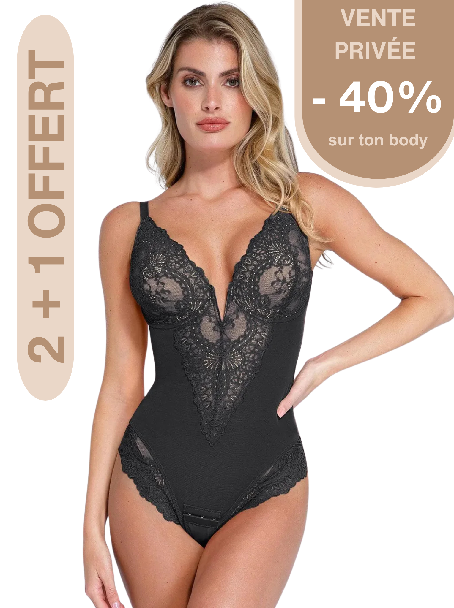 Body dentelle gainant