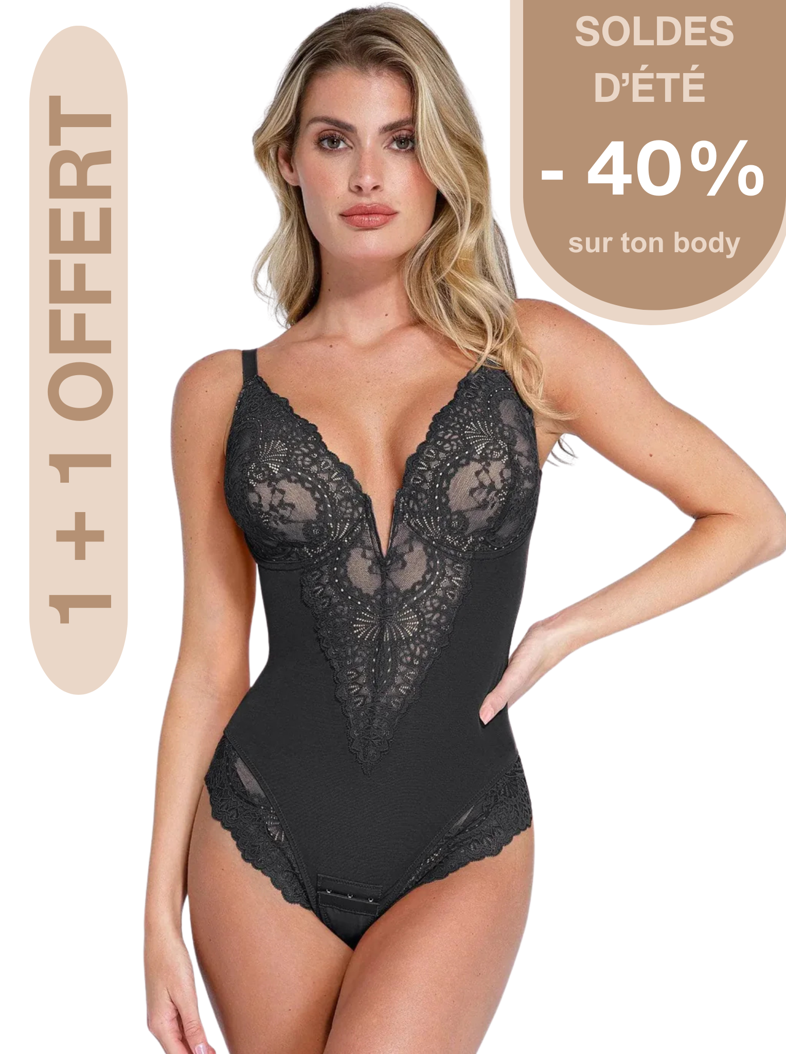 Body dentelle gainant